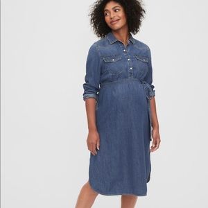 Maternity denim chambray dress | Old Navy size L